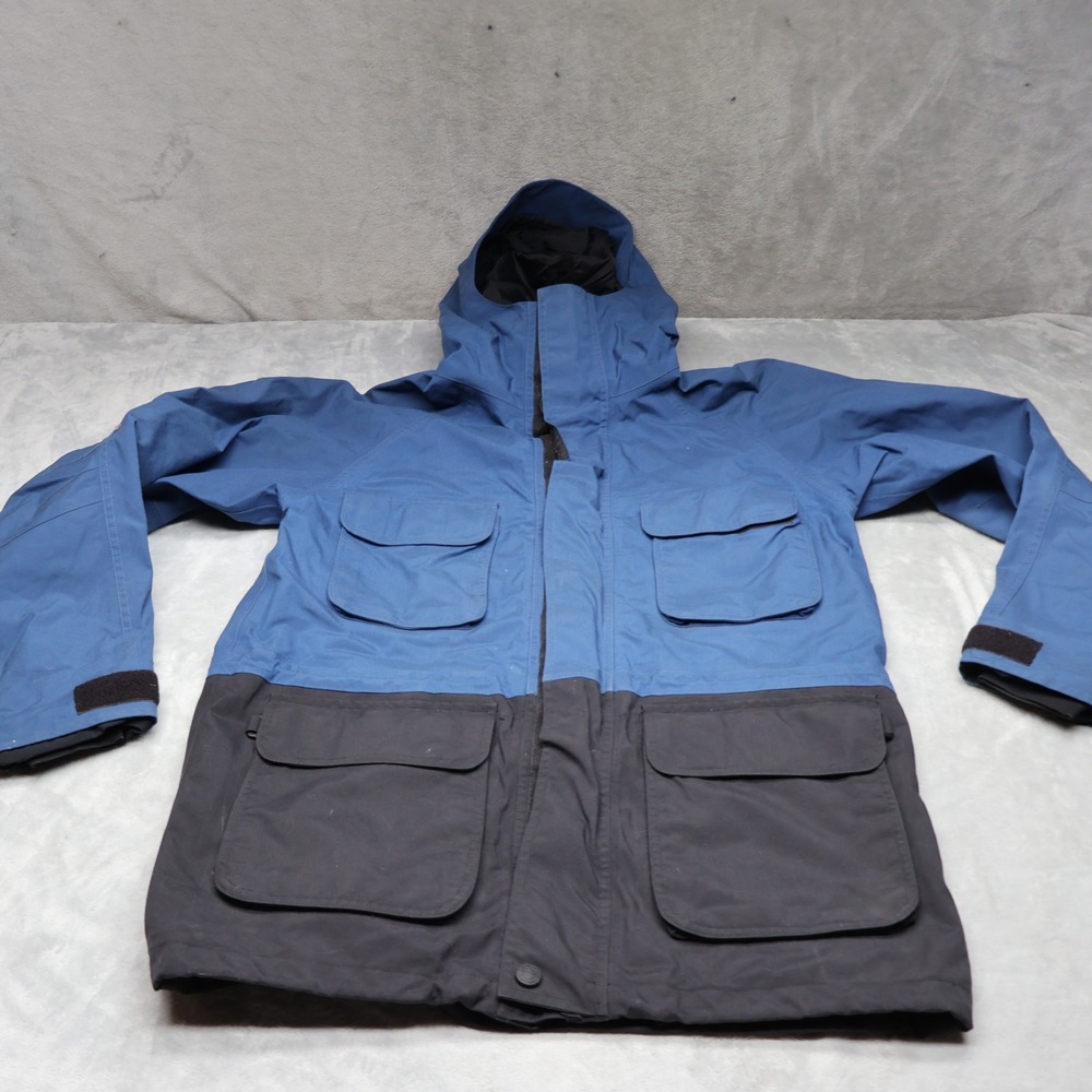 Cabelas Jacket Mens Medium Tall‎ Blue Guidewear Goretex Waterproof Winter Parka